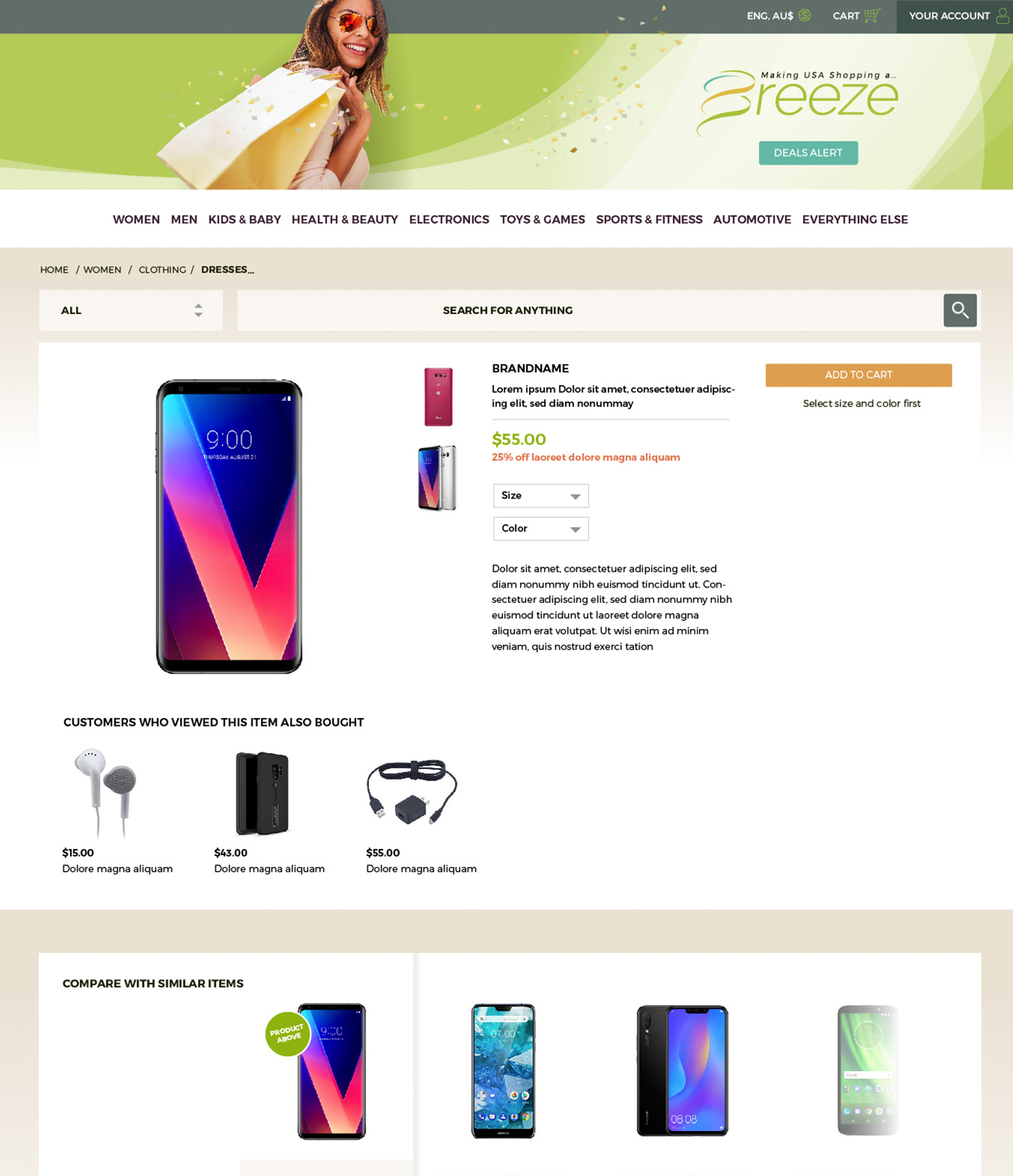 Breeze Website - Electric Heart Designers